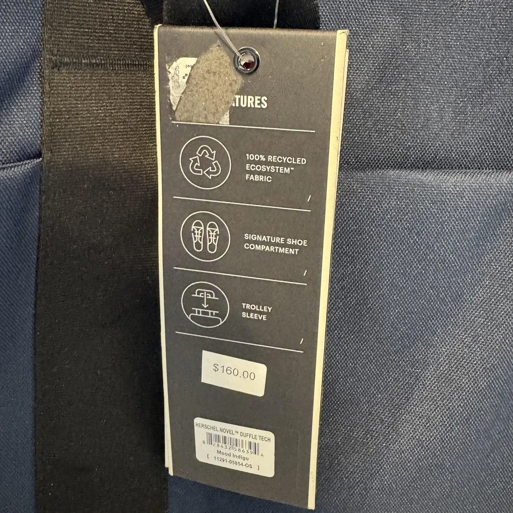 Herschel Novel Duffle Tech 45L Mood Indigo Blue 21